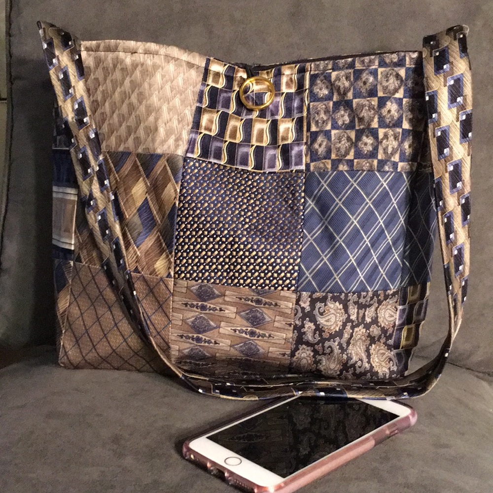 Necktie Patchwork Bag